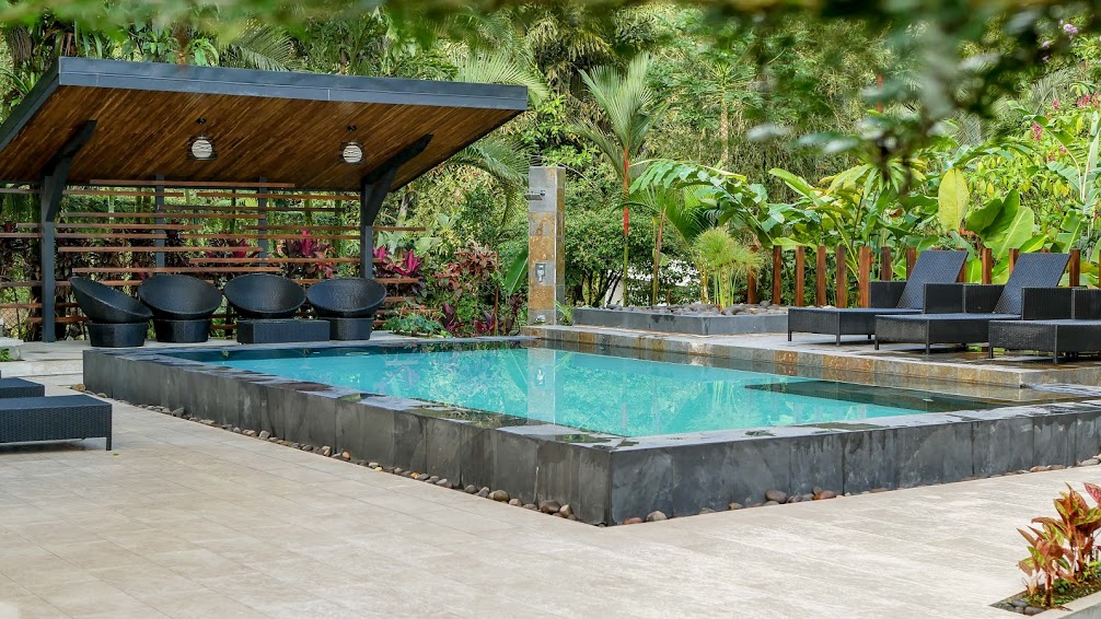 Tifakara Boutique Hotel pool in La Fortuna, Costa Rica. 