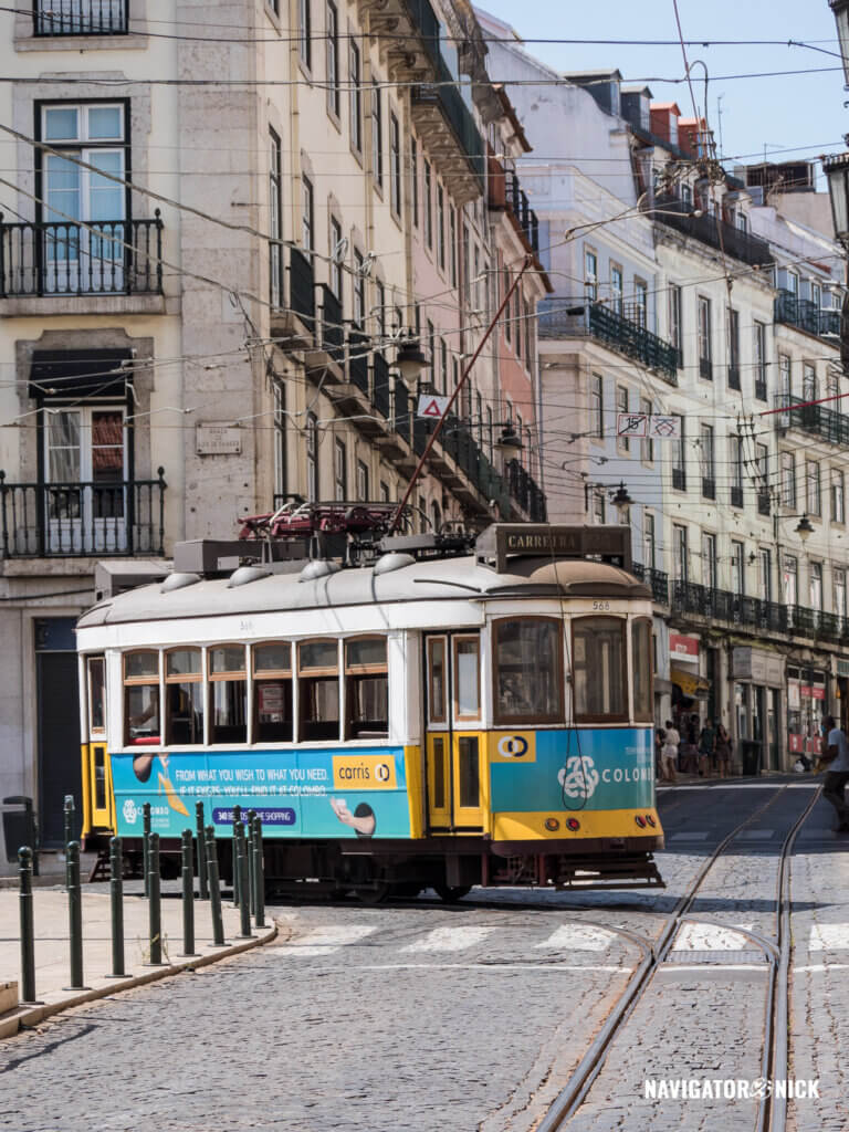 Tram 28 in Lisbon Portugal