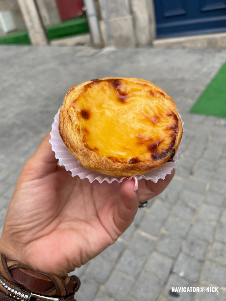 Pastéis de Nata in the streets of Lisbon, Portugal